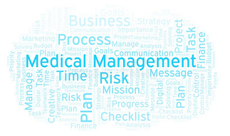 small medical management wordcloud