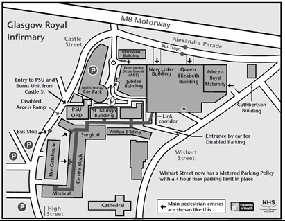 Glasgow Royal Infirmary Master Site Map