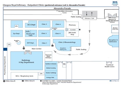 Glasgow Royal Infirmary Outpatient Site Map